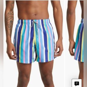 Crush Stripe Mid Swim TrunksBoardies